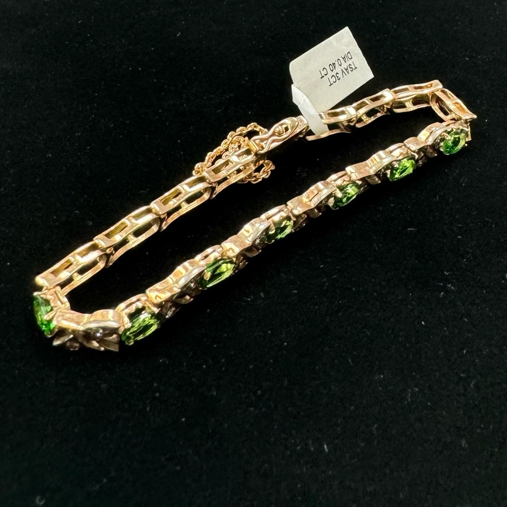 Tsavorite & Diamond Bracelet